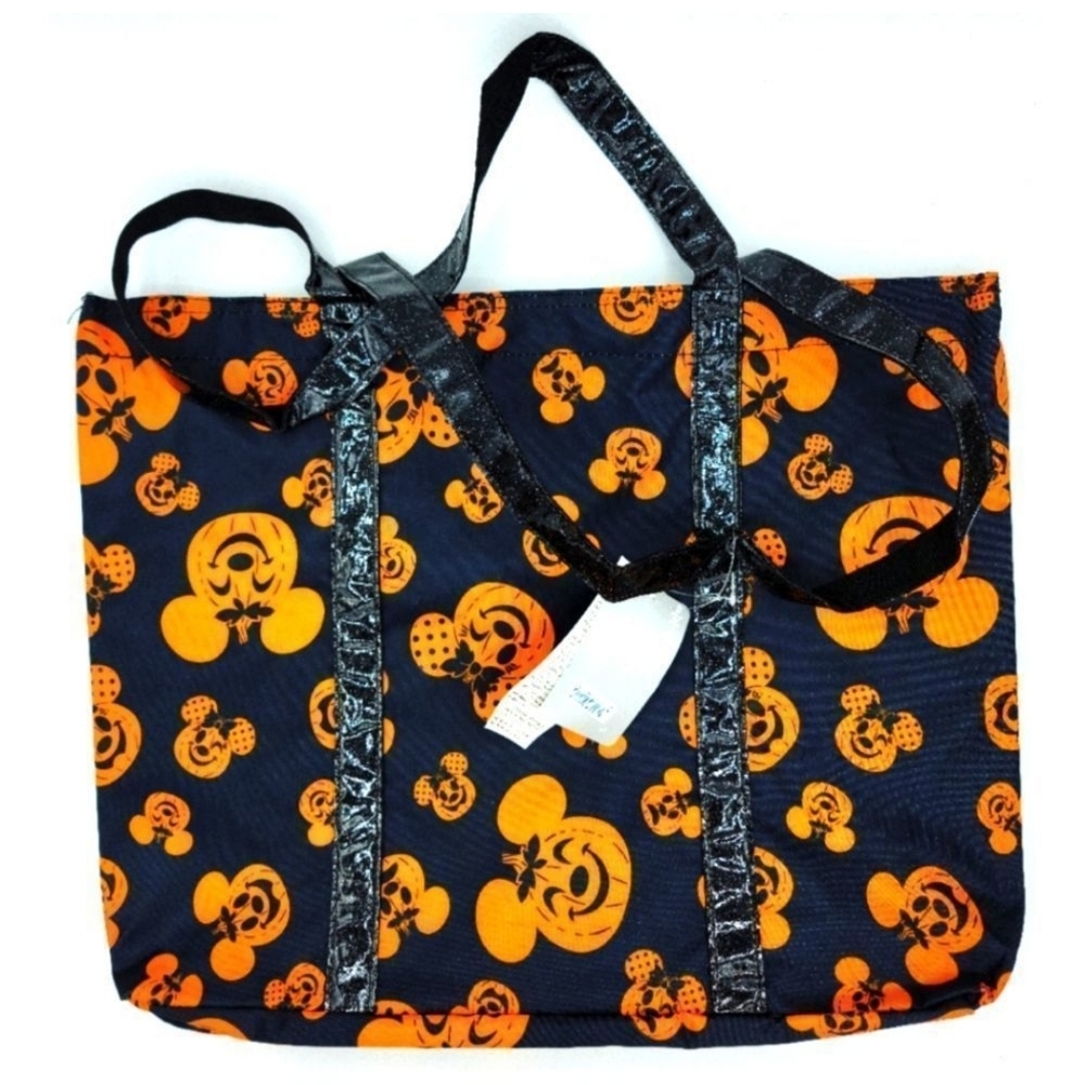 Disney Halloween Mickey Mouse Tote Bag - Black and Orange New